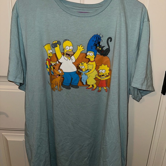 Old Navy Teal Simpsons Tee - Picture 1 of 4